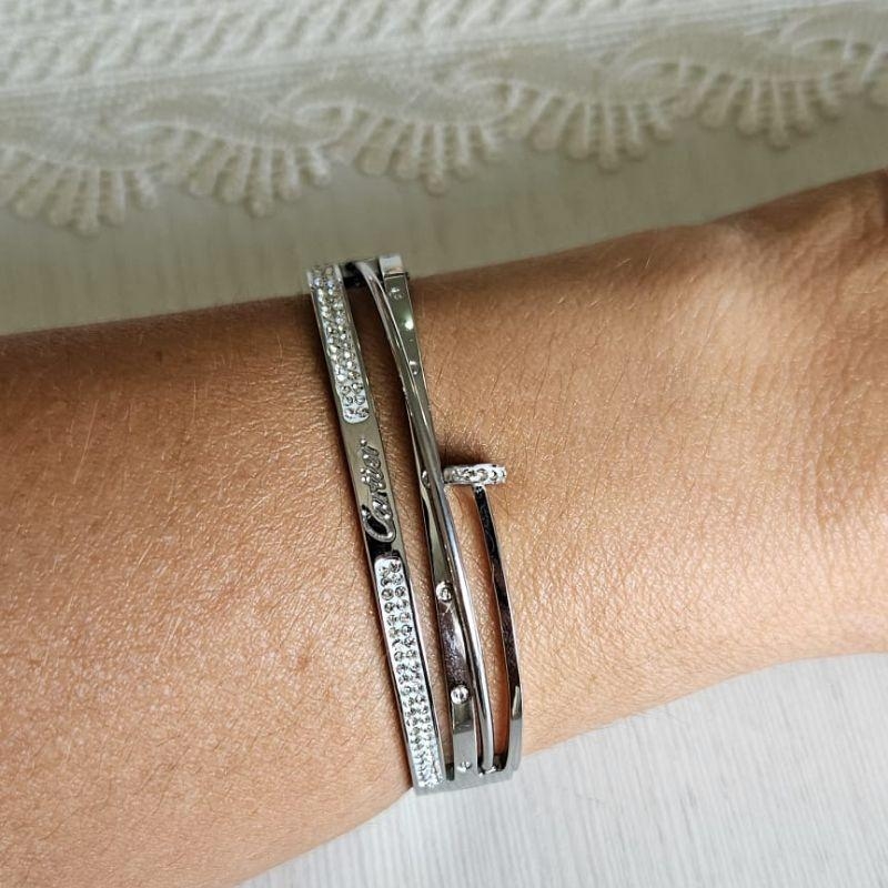 BRAC CARTIER PREGO CRAV PRATA