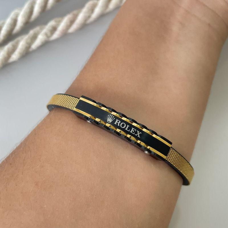 BRAC MASC ROLEX DOURADO