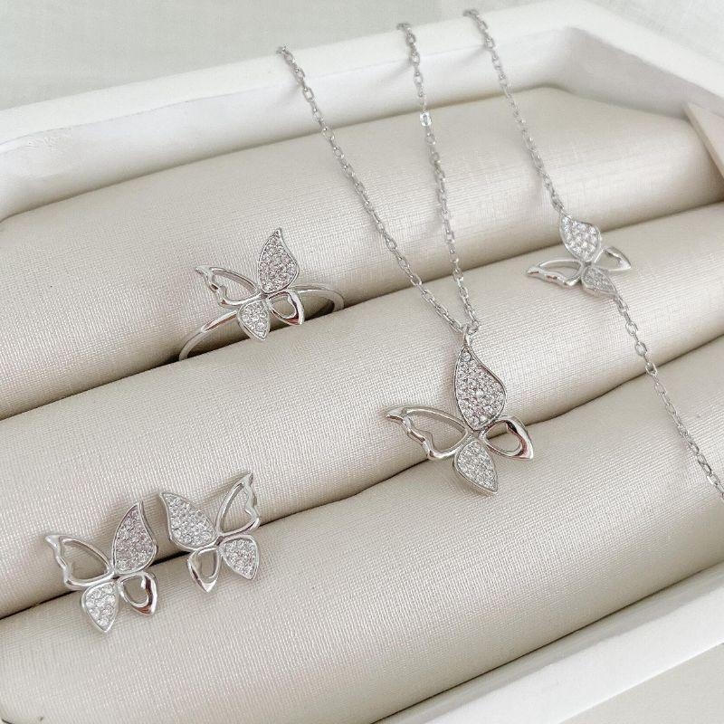 CONJ PT BORBOLETA CRAV\LISO