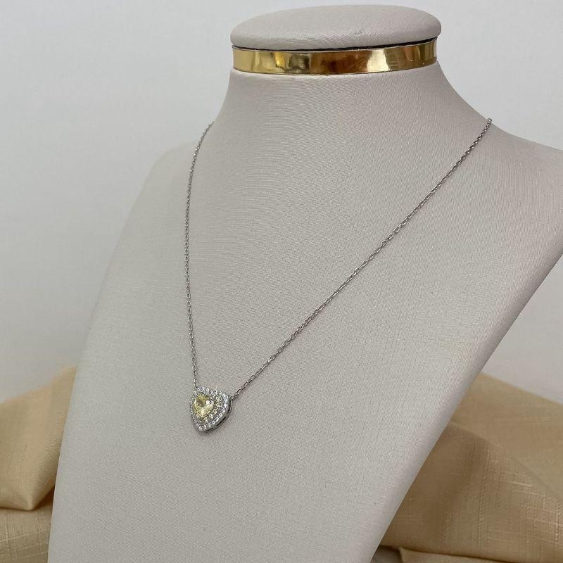 GARG PT CORAÇÃO AMARELA CRAVEJADA