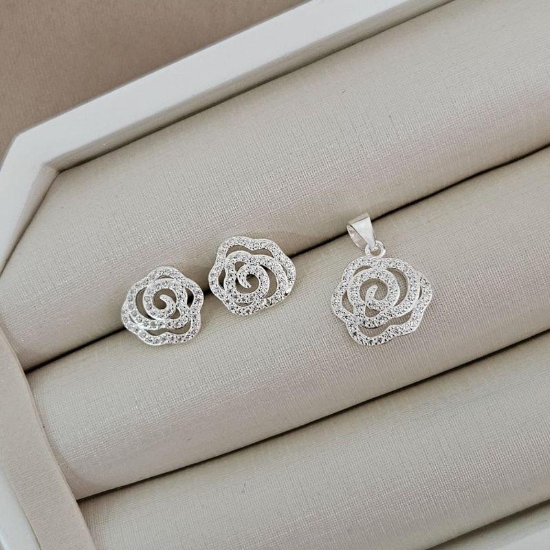 CONJ PT FLOR CRAVEJADA