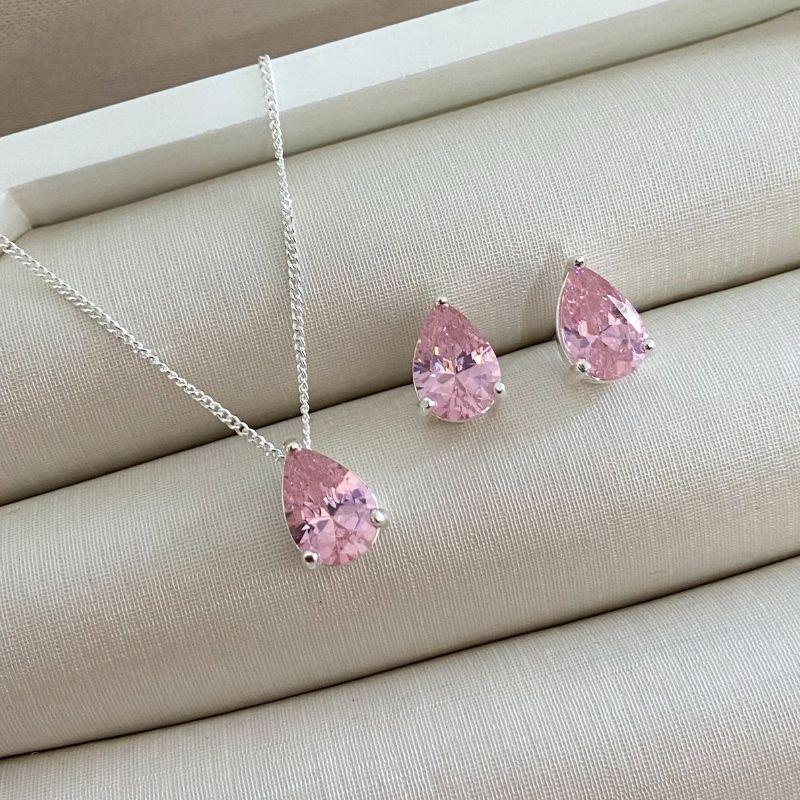 CONJ PT GOTA PEDRA ROSA