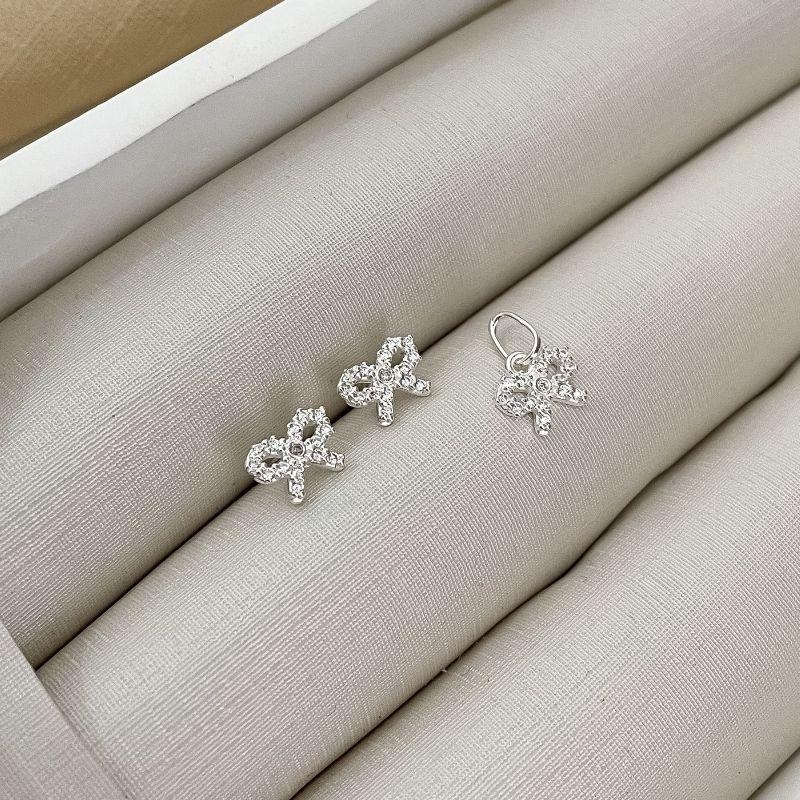 CONJ PT LAÇO CRAVEJADO