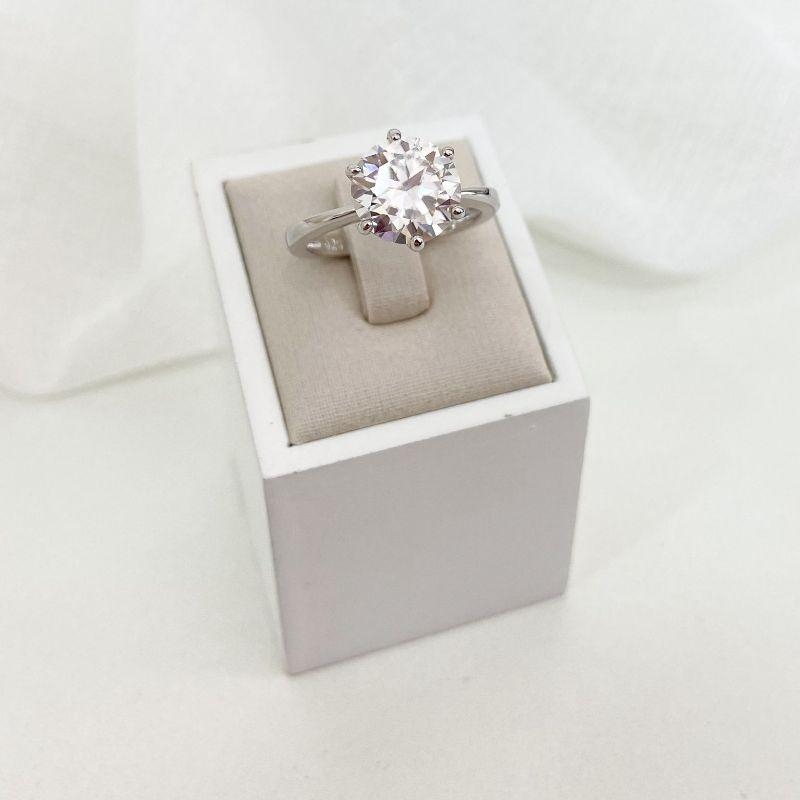 ANEL PT SOLIT CRAV MOISSANITE 9MM