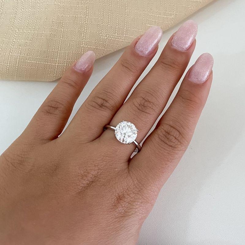 ANEL PT SOLITÁRIO G MOISSANITE 10MM