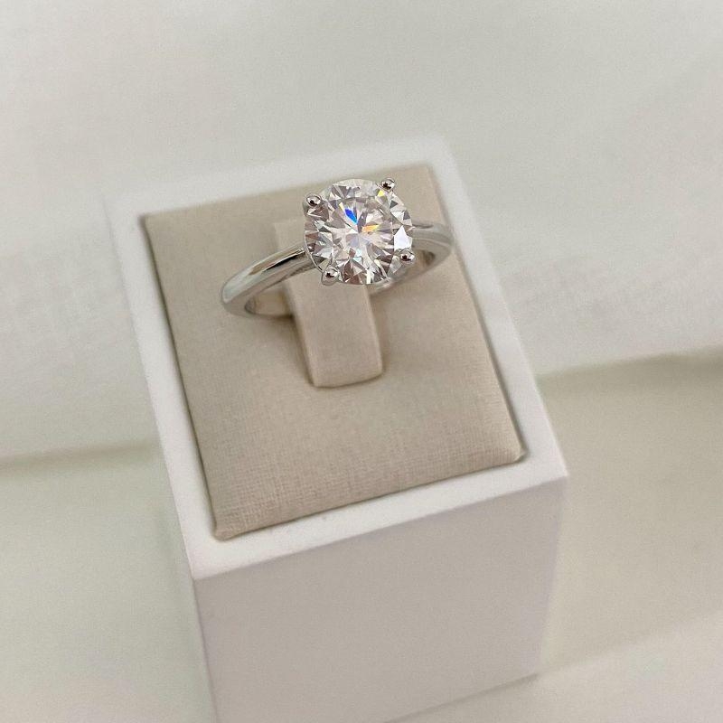 ANEL PT SOLITÁRIO MOISSANITE 8MM