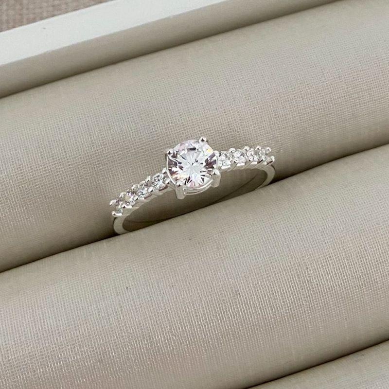 ANEL PT SOLITARIO PEDRA REDOND.