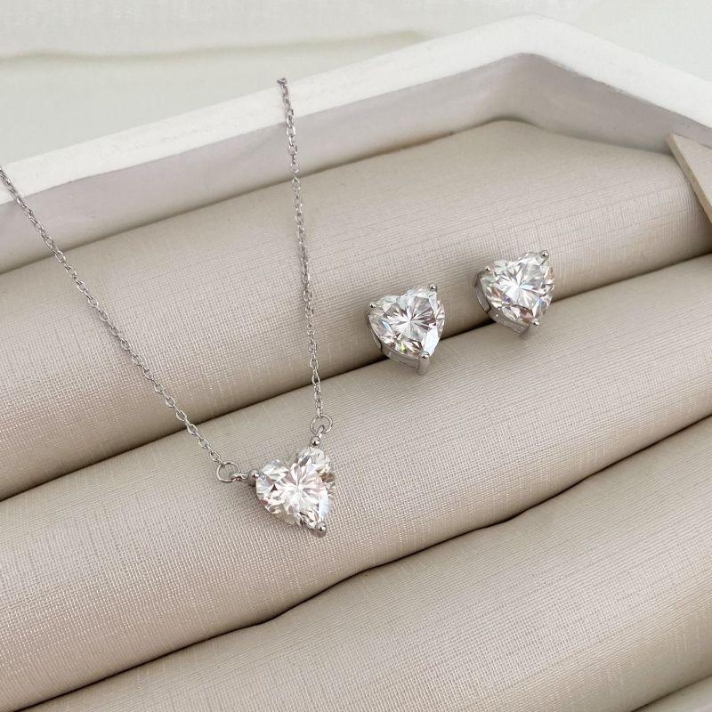 CONJ PT CORAÇÃO CRISTAL NITE