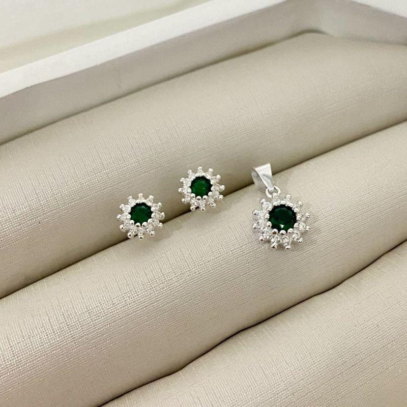 CONJ PT FLOR CRAV VERDE