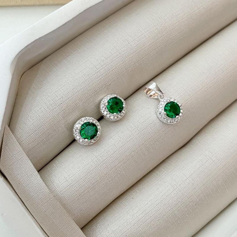 CONJ PT PEDRA VERDE CRAV