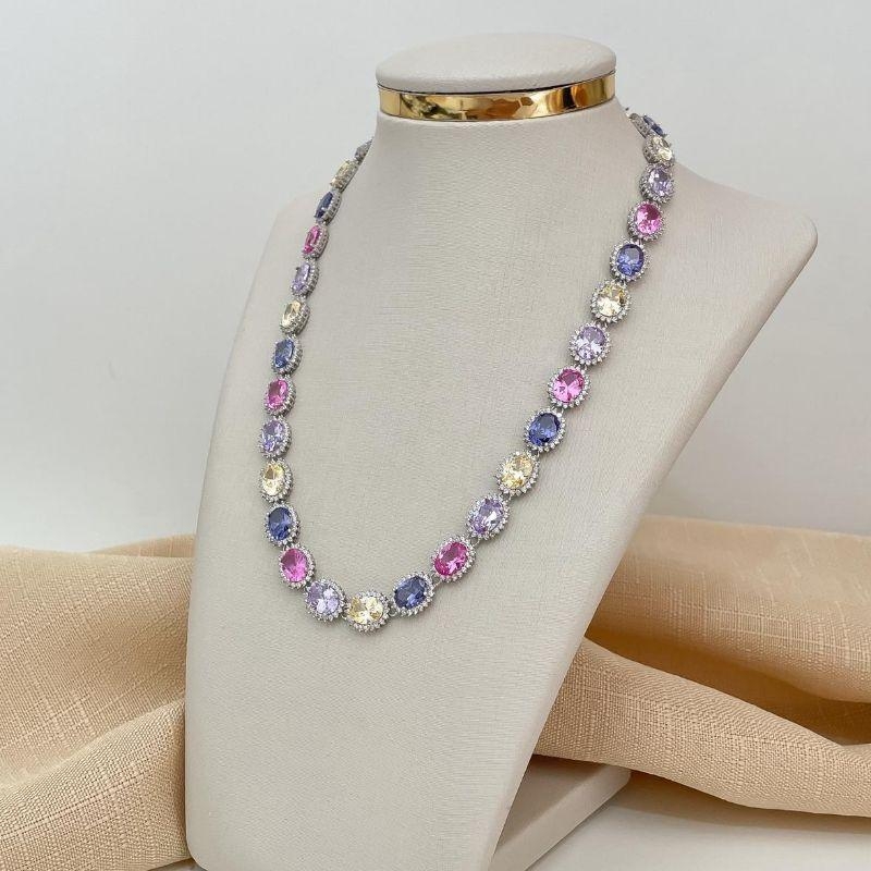 GARG PT EM PEDRAS COLORIDAS CRAVEJADA