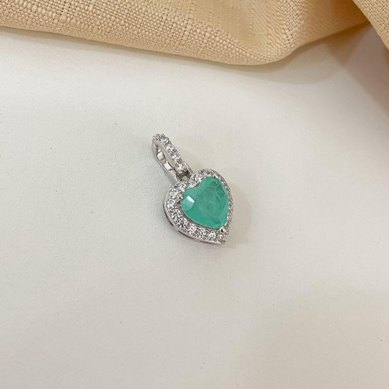 PG PT CORAÇÃO VERDE CLARO CRAV 10X8MM