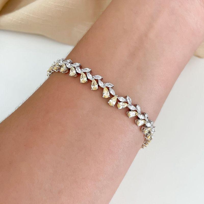 PULS PT EM PEDRAS AMARELAS/ CRISTAIS 17CM 4MM