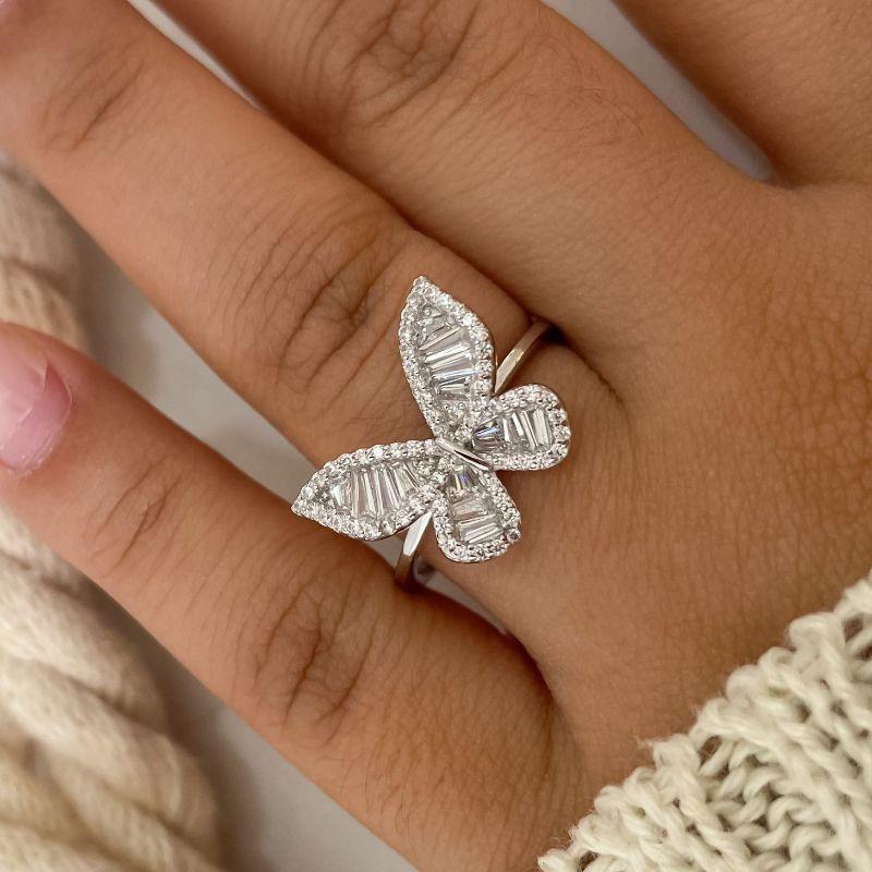 ANEL PT BORBOLETA CRAVEJADA