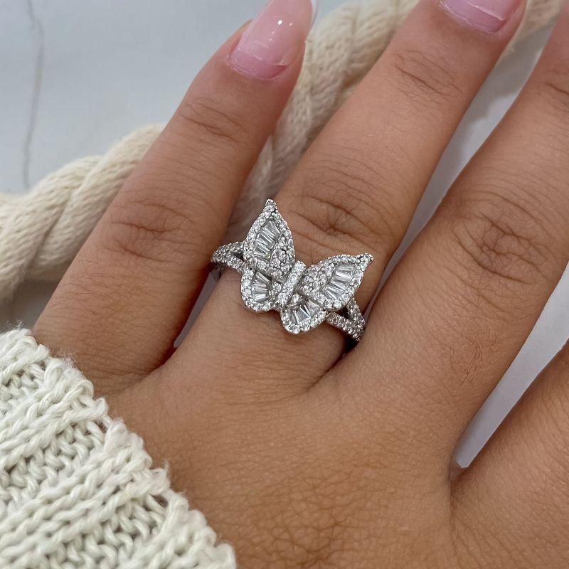 ANEL PT BORBOLETA CRAVEJADA