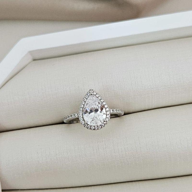 ANEL PT PEDRA CRAV CRISTAL