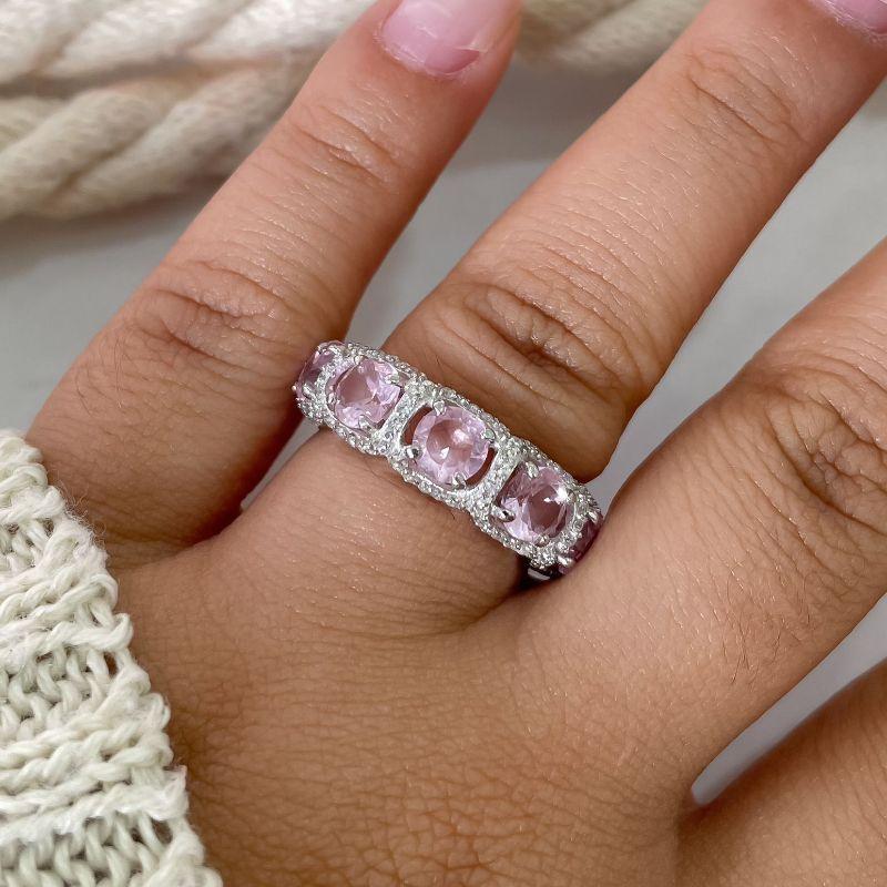 ANEL PT PEDRA CRAV ROSA