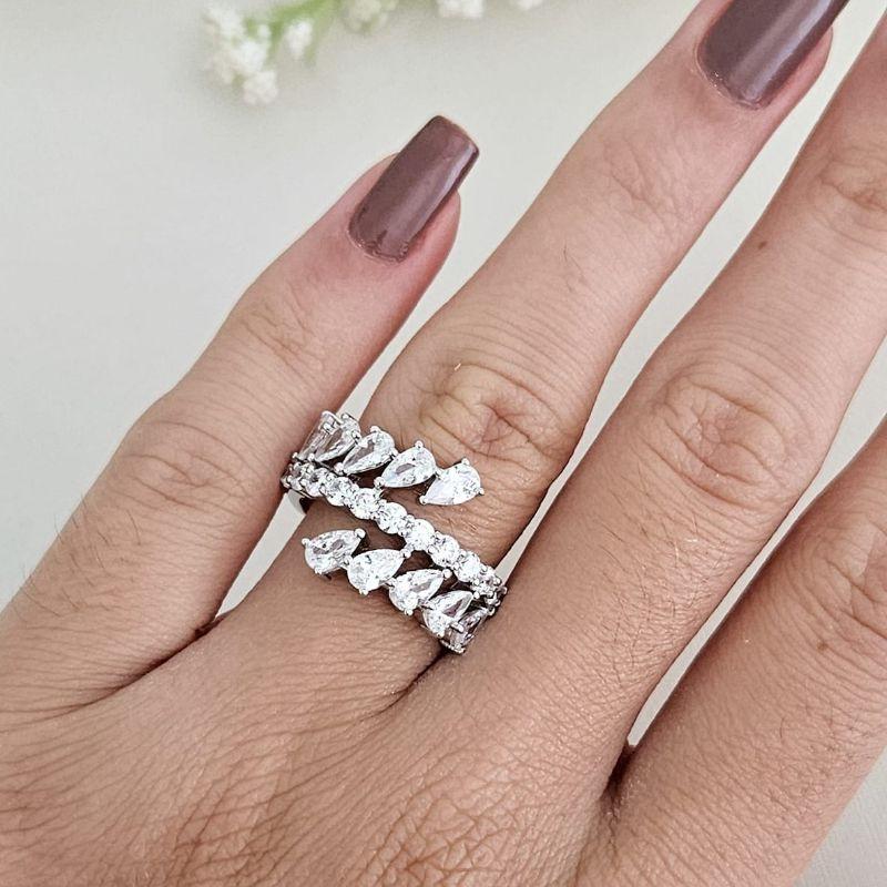 ANEL PT PEDRAS CRISTAL 3MM