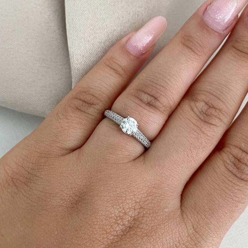 ANEL PT SOLITÁRIO 5MM CRAV