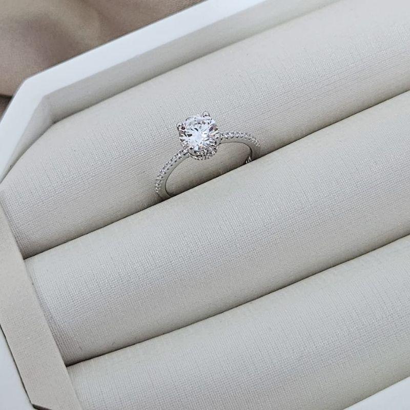 ANEL PT SOLITÁIO CRAVEJADO