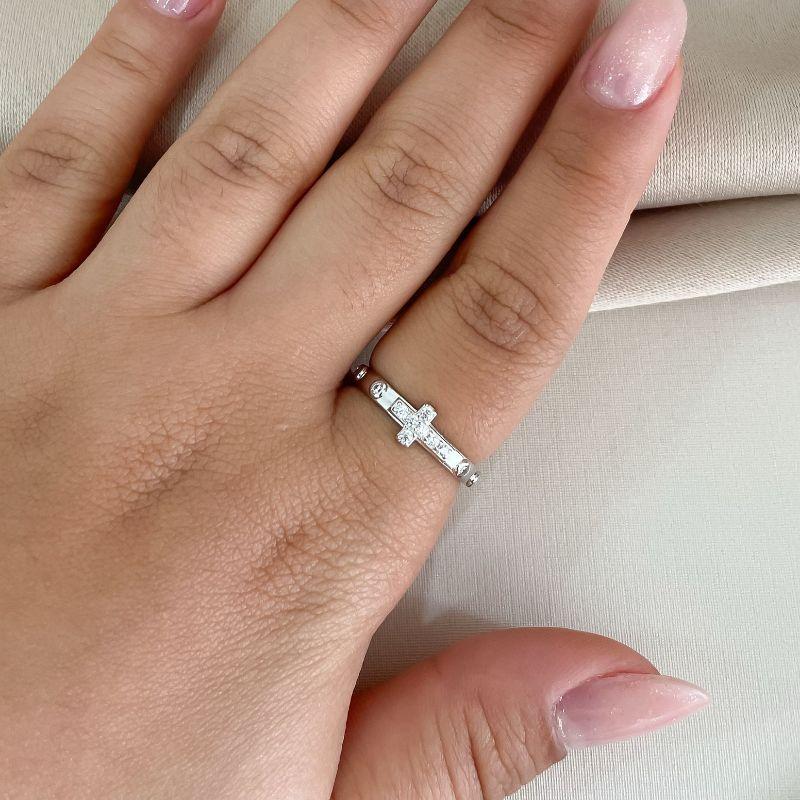 ANEL PT TERÇO CRAVEJADO