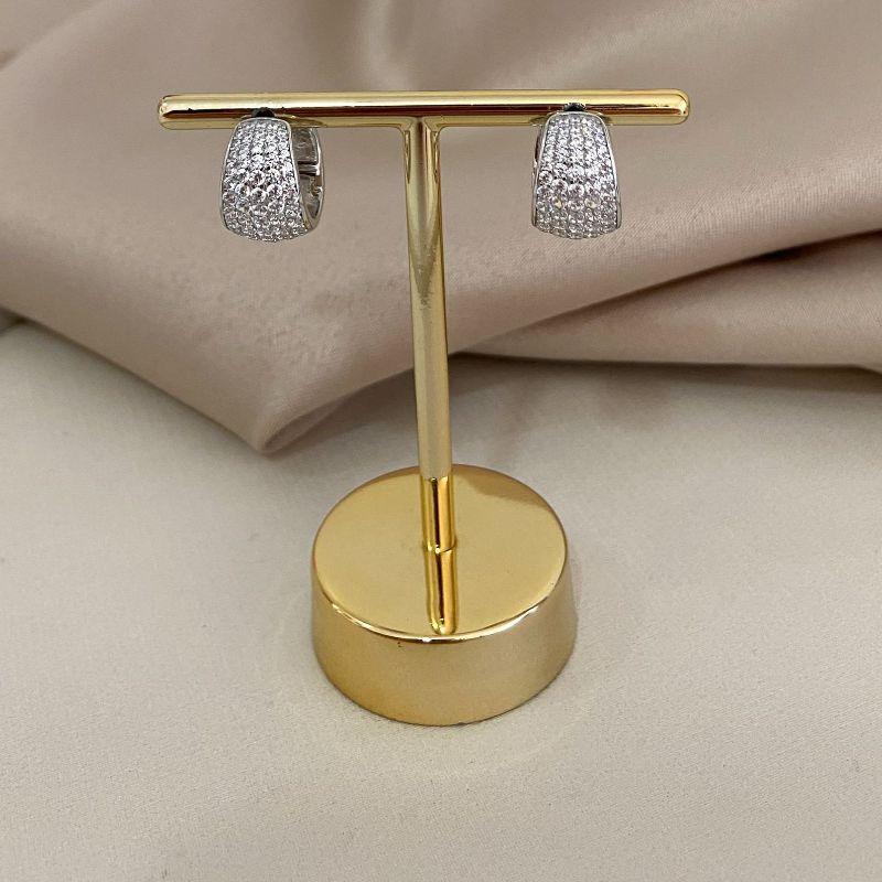 ARGOLA PT EM PEDRAS CRISTAIS 2MM