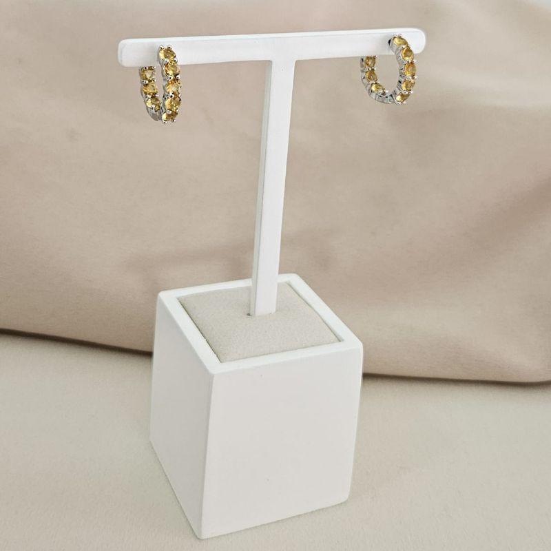 ARGOLA PT PEDRAS AMARELA