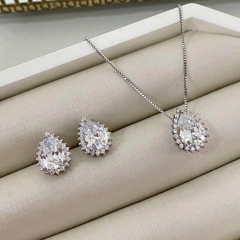 CONJ PT GOTA CRISTAL CRAV