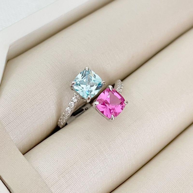 ANEL PT 2 PEDRA ROSA\AZUL