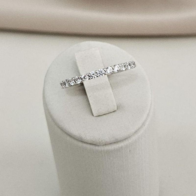 ANEL PT MEIA ALIANÇA CRAV 1MM