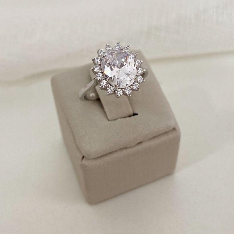 ANEL PT PEDRA CRISTAL CRAV