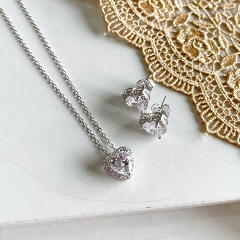 CONJ PT CORAÇÃO CRISTAL