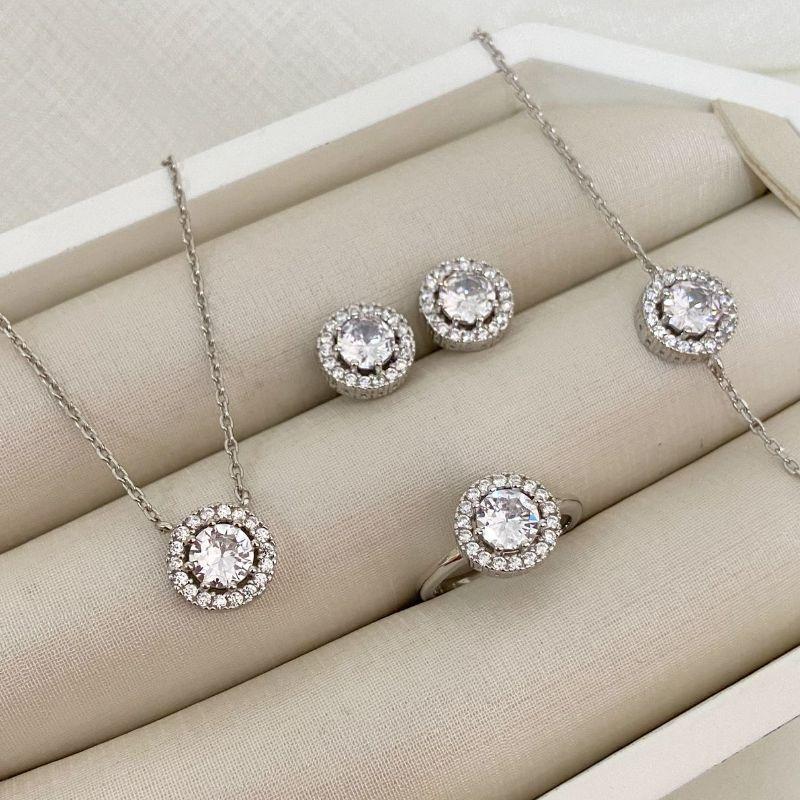 CONJ PT PEDRA CRISTAL CRAVEJADA