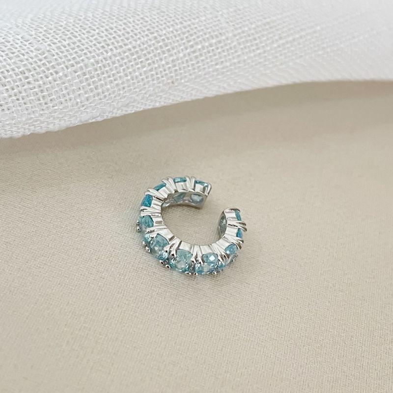 PIERCING PT FAKE PEDRAS AZUL CLARO