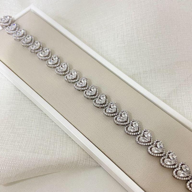 PULS PT RIVIERA CORAÇÃO CRISTAL 6MM 17CM CRAV