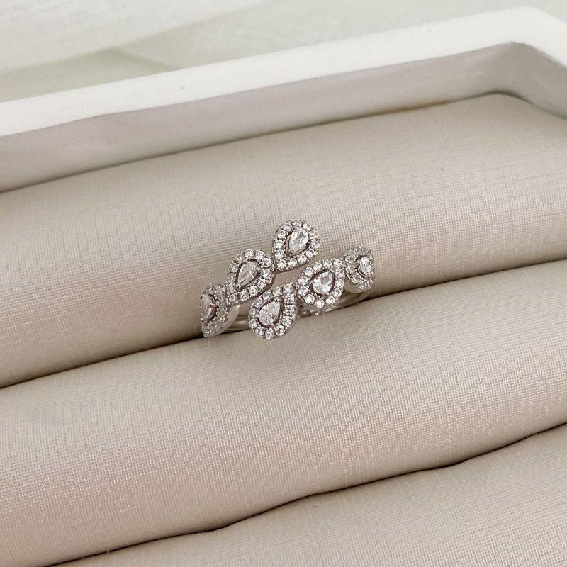 ANEL PT 6 GOTAS CRISTAIS CRAVEJADO