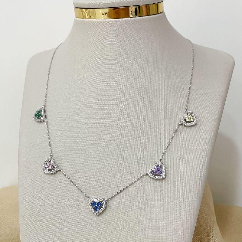 GARG PT 5 CORAÇÕES COLORIDOS  2MM