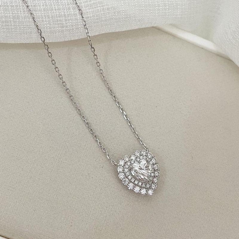 GARG PT CORAÇÃO  CRAV MOISSANITE 7.7MM