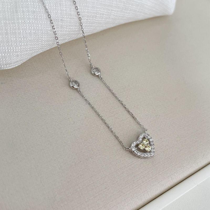 GARG PT CORAÇÃO PEDRA AMARELA 45CM 2MM CRAV