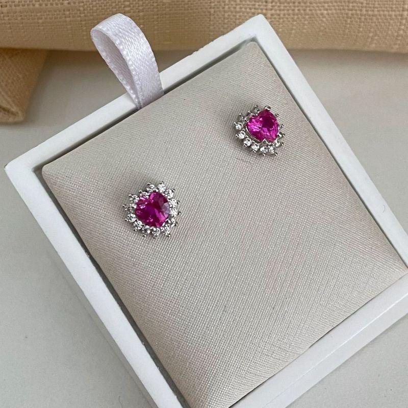 BR PT CORAÇÃO ROSA CRAVEJADO