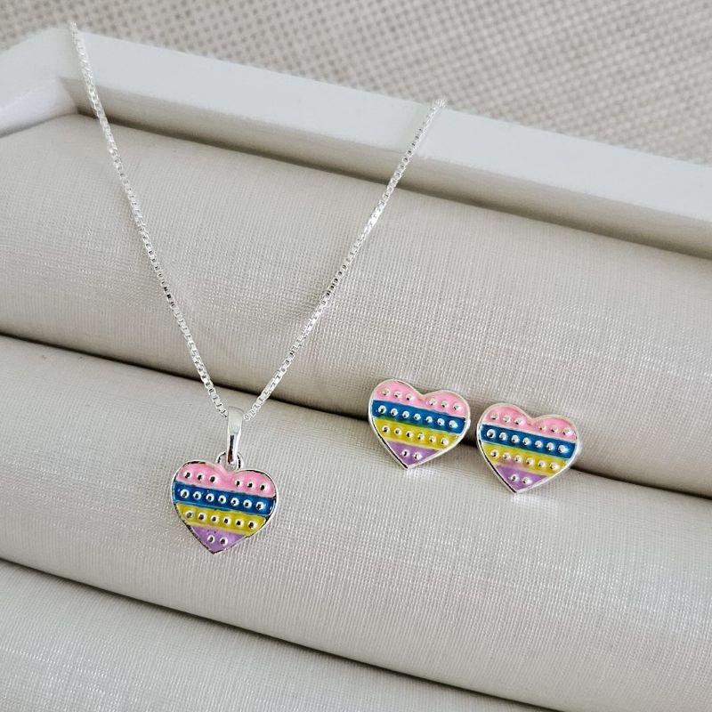 CONJ PT CORACAO COLORIDO