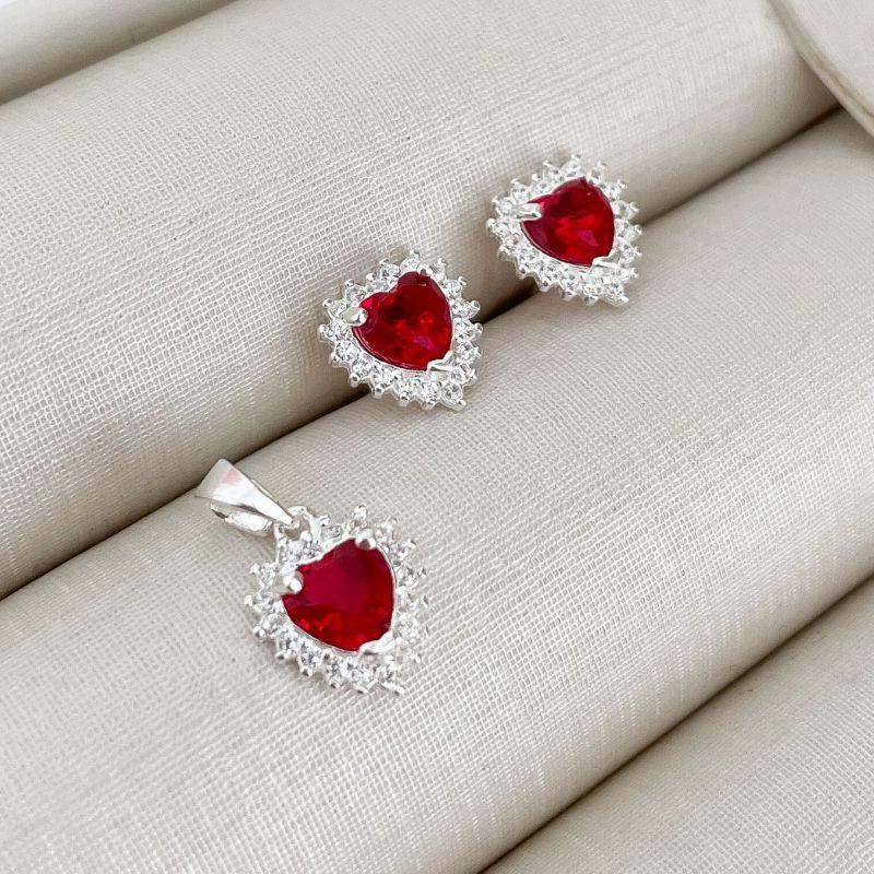 CONJ PT CORAÇÃO CRAV VERMELHO