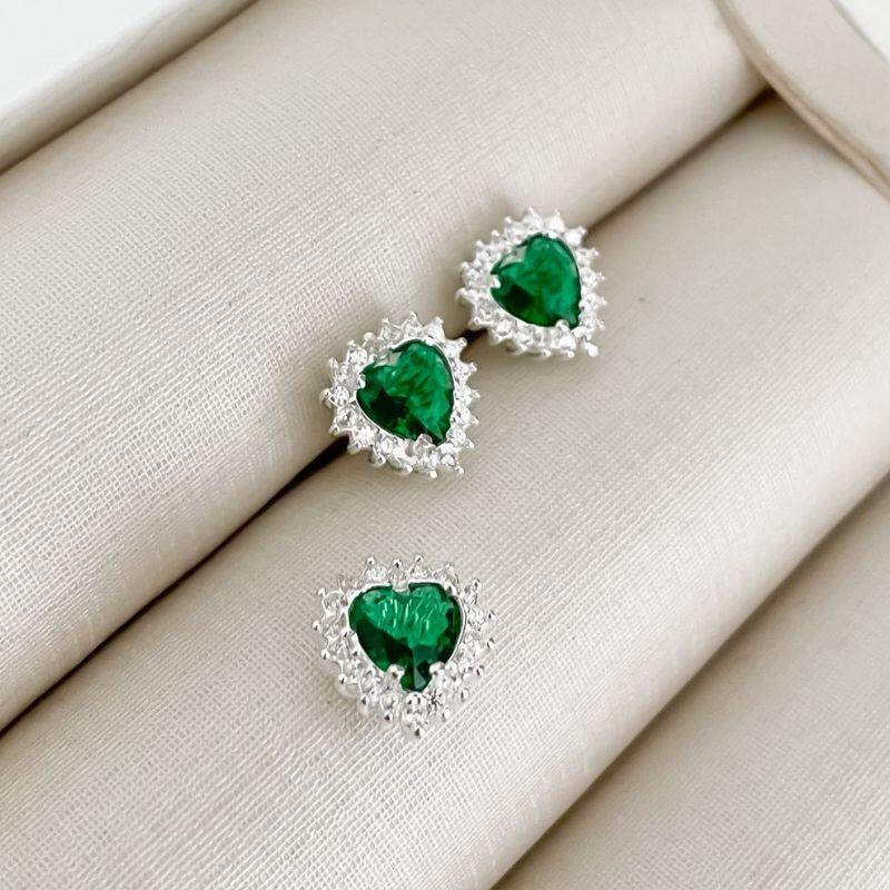 CONJ PT CORAÇÃO VAZADO CRAV VERDE