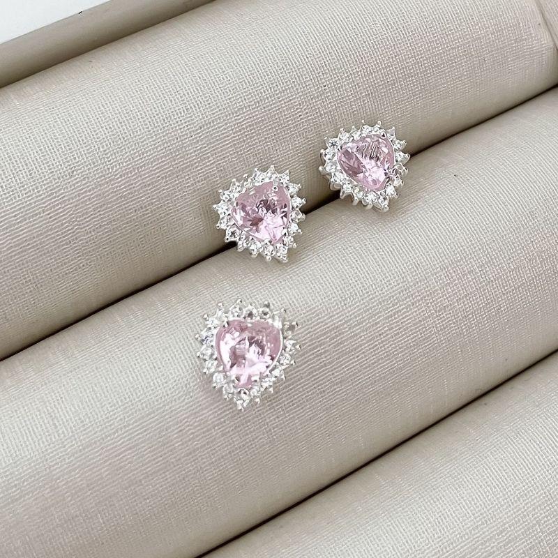 CONJ PT CORAÇÃO VAZADO ROSA CRAV