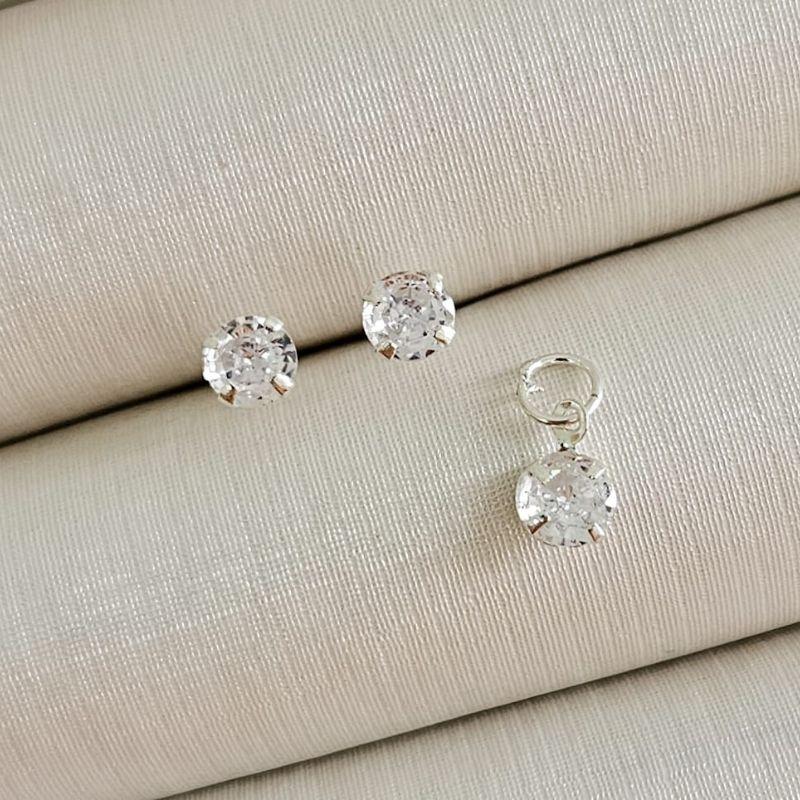 CONJ PT P.LUZ RED. PRATA 5MM