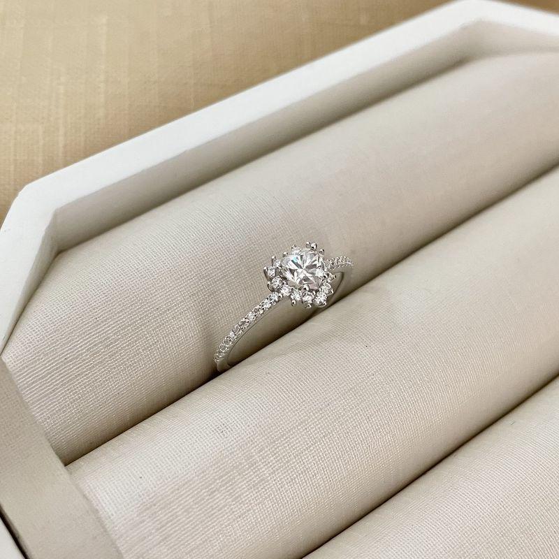 ANEL PT COR CRAV MOISSANITE 5MM