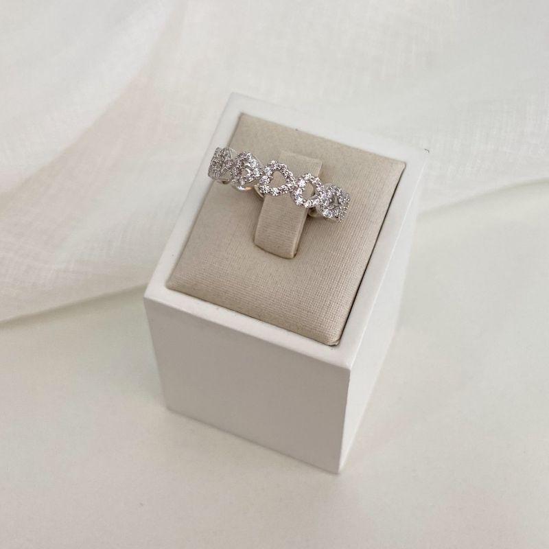 ANEL PT CORAÇÕES CRAVEJADO 1MM