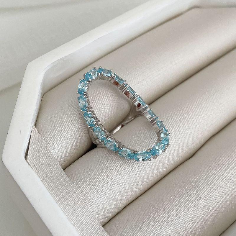 ANEL PT EM PEDRAS AZUL CLARO