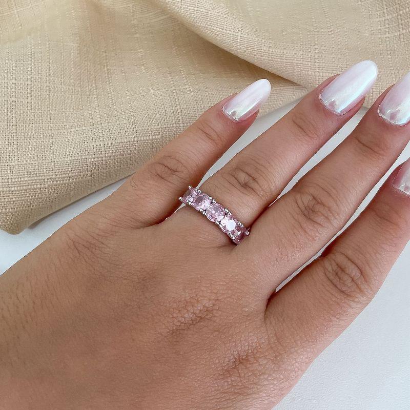 ANEL PT MEIA ALIANÇA 5 PEDRAS