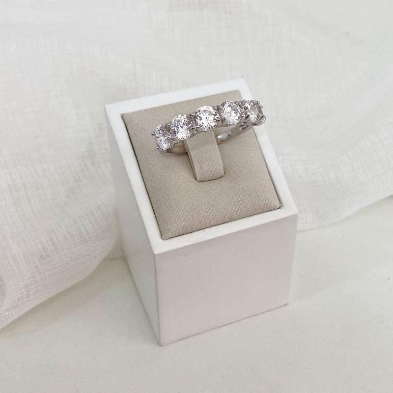 ANEL PT MEIA ALIANÇA 6P 5MM